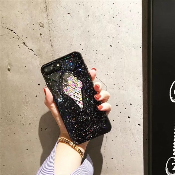 Accessories - Glitter filled ice cream cone case